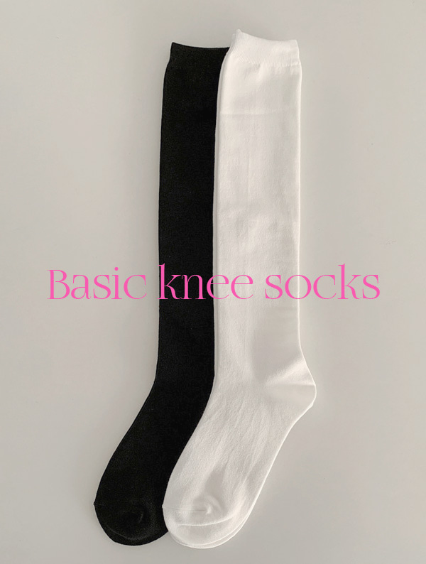 basic knee socks / 베이직 니삭스 (2color)