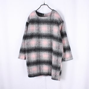 Pink Tone Wool Blend Check Top(미사용품)