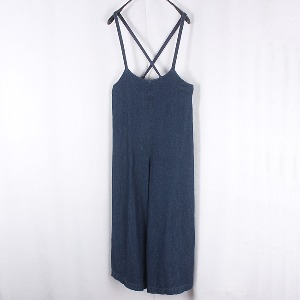 BACK NUMBER Denim Suspender Wide Fit Pants