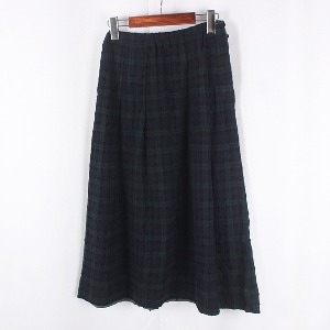 NATURAL LAUNDRY Wool Check Skirt