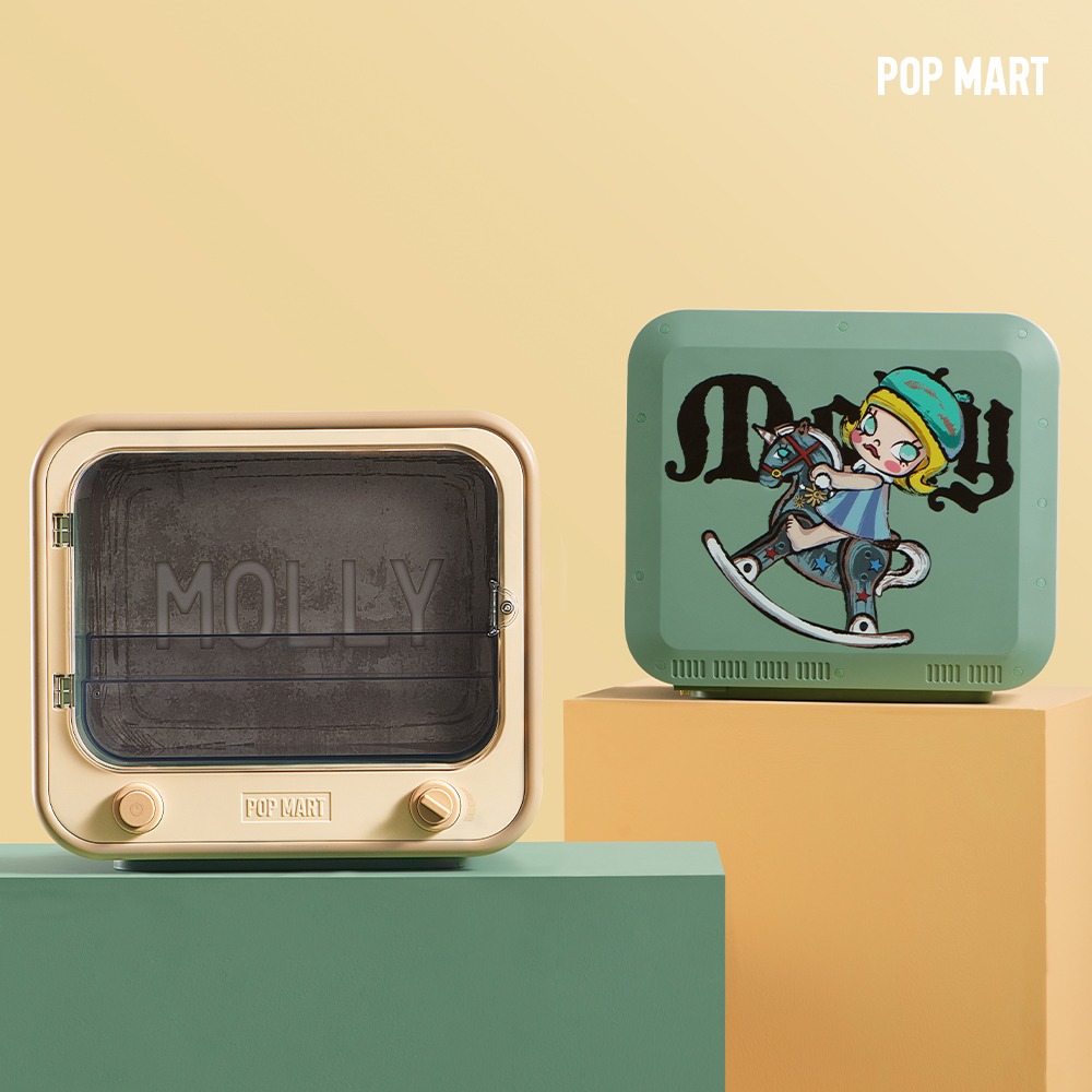 POP MART KOREA, MOLLY Anniversary Statues Classical Retro Series TV Display Container - 몰리 애니버서리 클래식 레트로 시리즈 TV 컨테이너