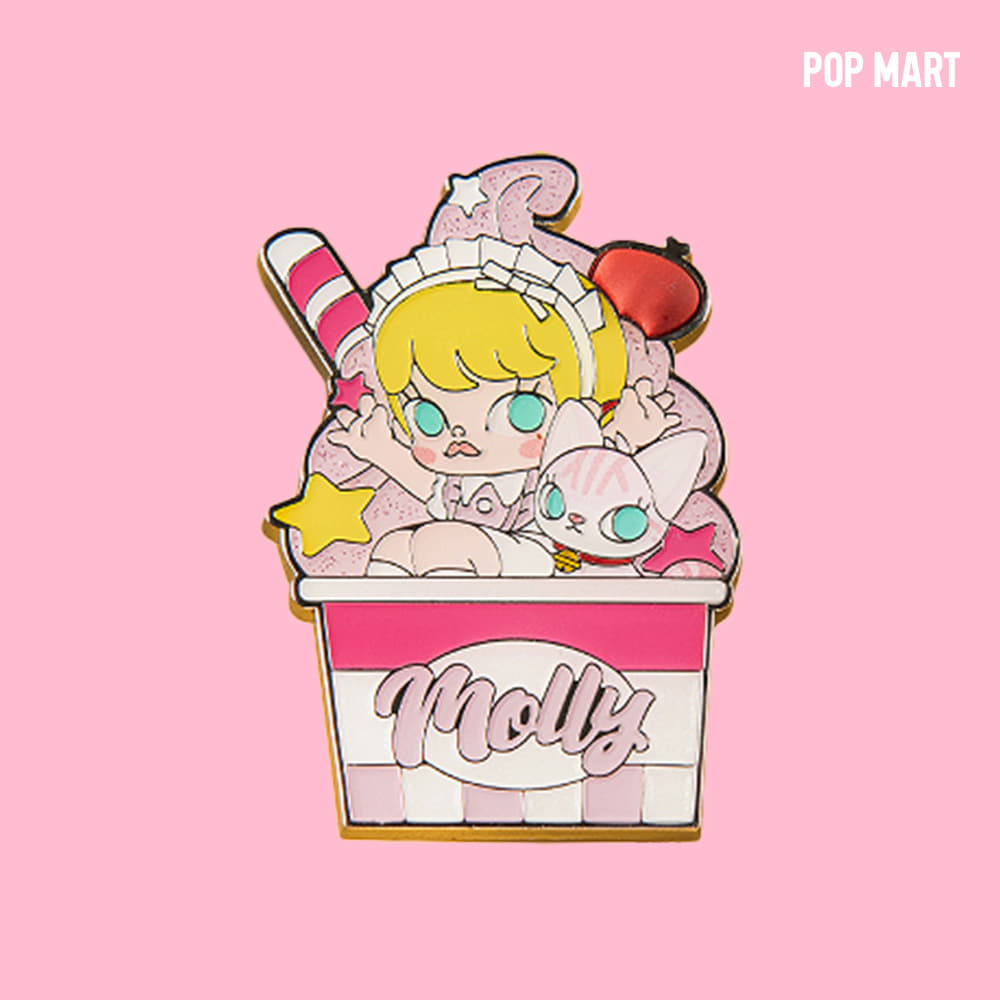 POP MART KOREA, 팝 썸머 파티 바카라 꽁 머니 - 몰리 아이스크림 뱃지 (체리 필링)