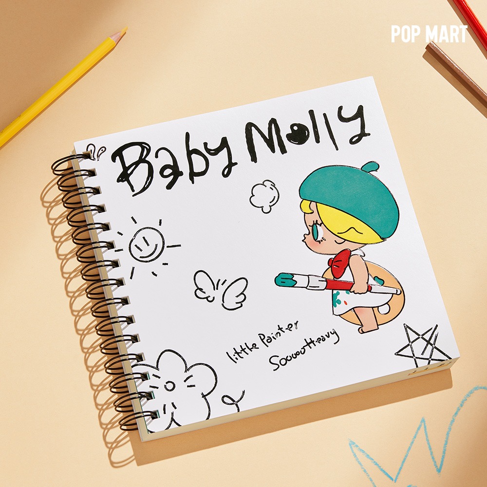 POP MART KOREA, MOLLY 베이비 몰리 두 살과 네 살 사이 시리즈 스케치 북