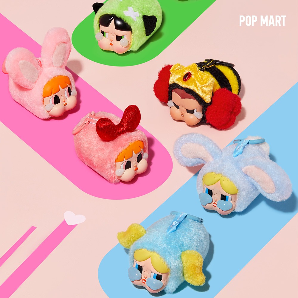 POP MART KOREA, Crybaby 크라이베이비 x 파워퍼프걸 시리즈 인형 키링 (박스)