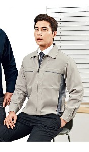 TBC-31~32] 티뷰크 S/S 근무복 점퍼(네이비, 베이지)상의28,000원★배색 포인트, 가슴지퍼주머니, 볼펜꽂이★