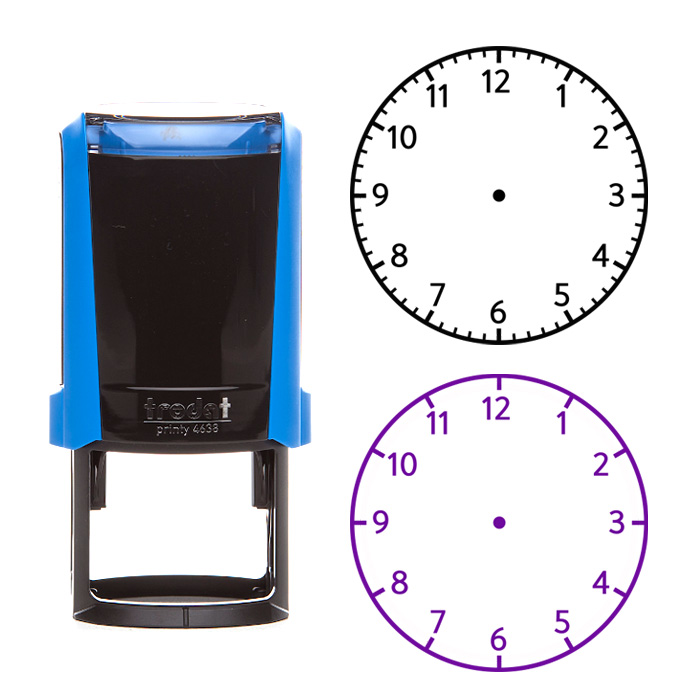 [프라하스탬프] 시계보기 수업용 시계스탬프 (지름 36mm, 자동스탬프)