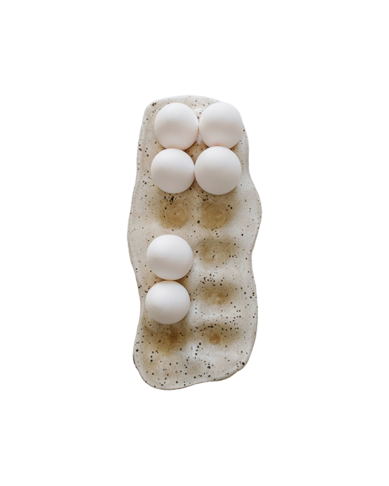 Ceramic egg platter - 12 egg