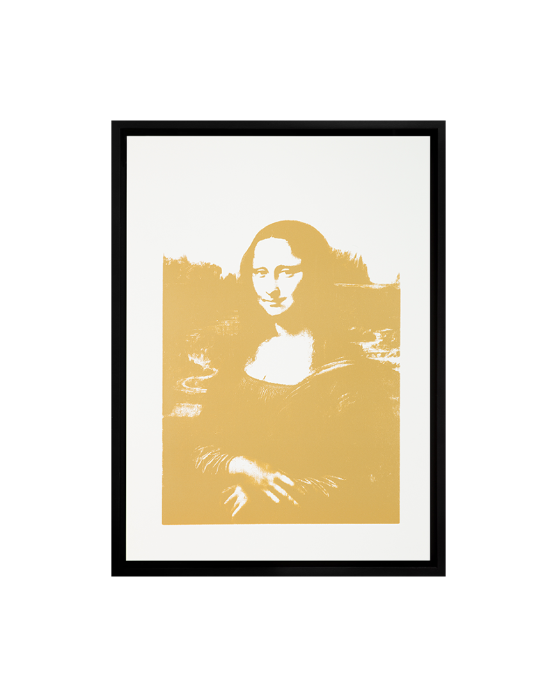 Mona Lisa #1 Gold on White