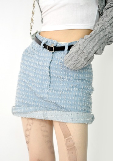 mess denim SK(2color)