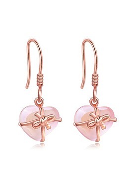 Sterling silver 925 Rose Quartz Earring