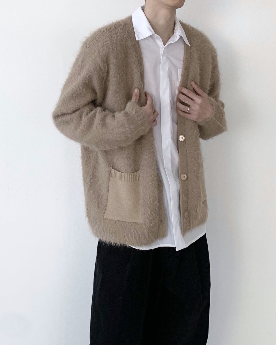 se mohair brush cardigan