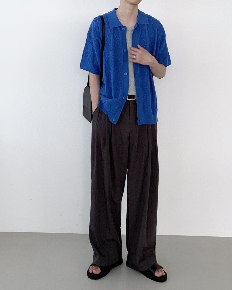 pe beru three tuck wide slacks