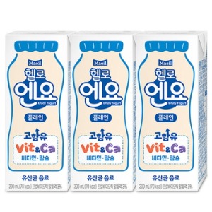 매일 헬로 엔요 플레인 200ml 24개입 /유산균음료 /요구르트