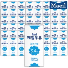 매일우유 3.4% 멸균 오리지널 200ml x48팩