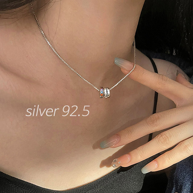 (SILVER 92.5) 젤타 데일리 참 네크리스