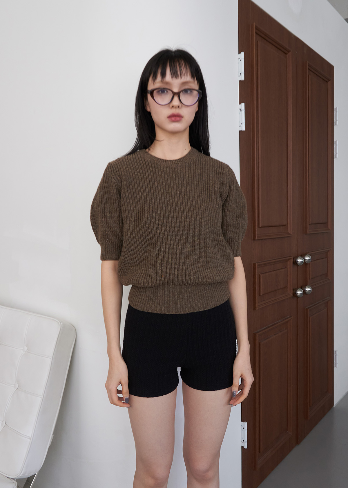 Round Puff Half Knit (4c)