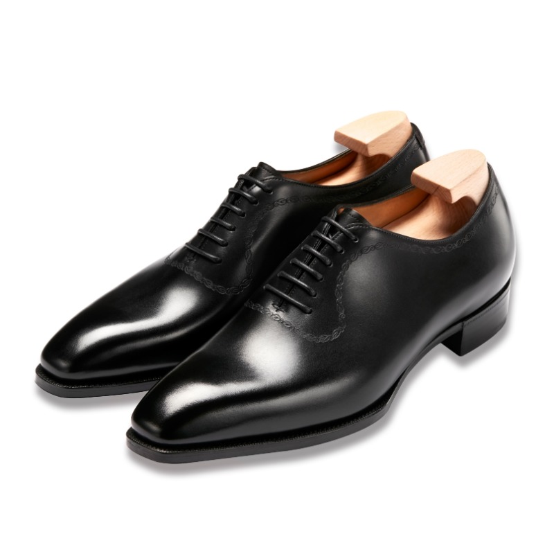 가지아노걸링  GAZIANO &amp; GIRLING BOWLLY (DECO MODEL) BLACK CALF DECO SQUARE LAST