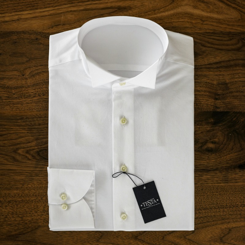 ANDREA SEOUL SHIRTS X ITALY, TESTA(TEXTA) WHITE WING COLLAR