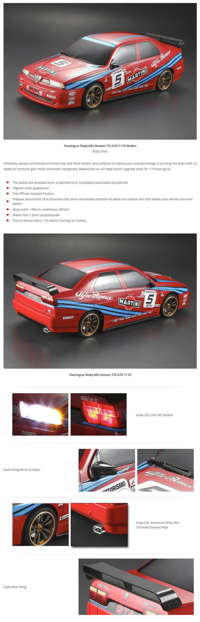 48473] Killer Body Alfa Romeo 155 GTA Finished Body Rally
