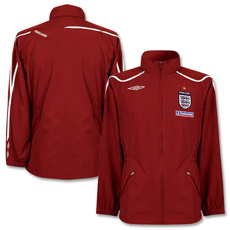 [Order]08-09 England Training Shower Jacket (Deep Red)