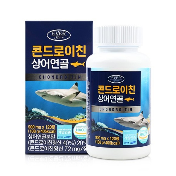 [새상품][미개봉] 에버그린 콘드로이친 상어연골 900mg x 120정