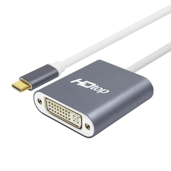 [리퍼브] HDTOP USB C타입 TO DVI FHD 60Hz 넷플릭스지원 컨버터 15CM HT-3C004