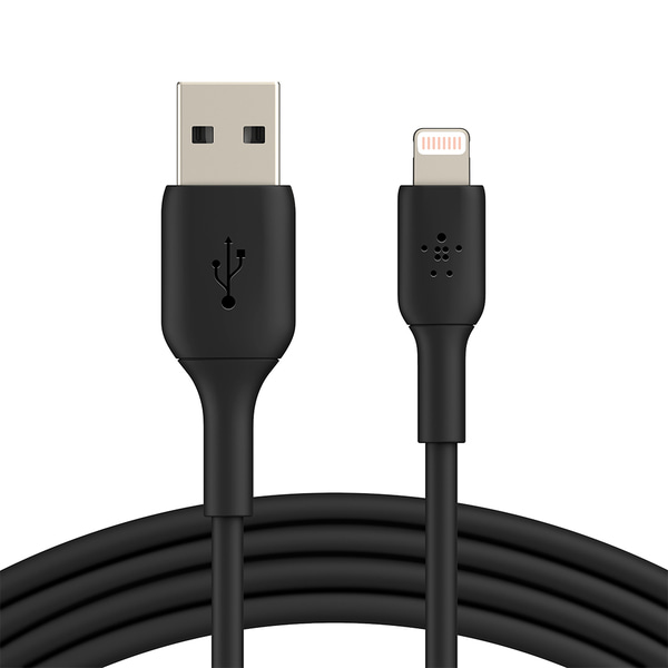 [미사용 리퍼] 벨킨 부스트업 패브릭 USB-C to 라이트닝 고속 충전 케이블 2M 블랙 CAA004bt2M