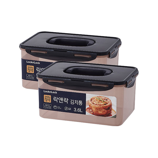 [A급 리퍼] 락앤락 뉴김치통 정석 3.6L 핑크 2개