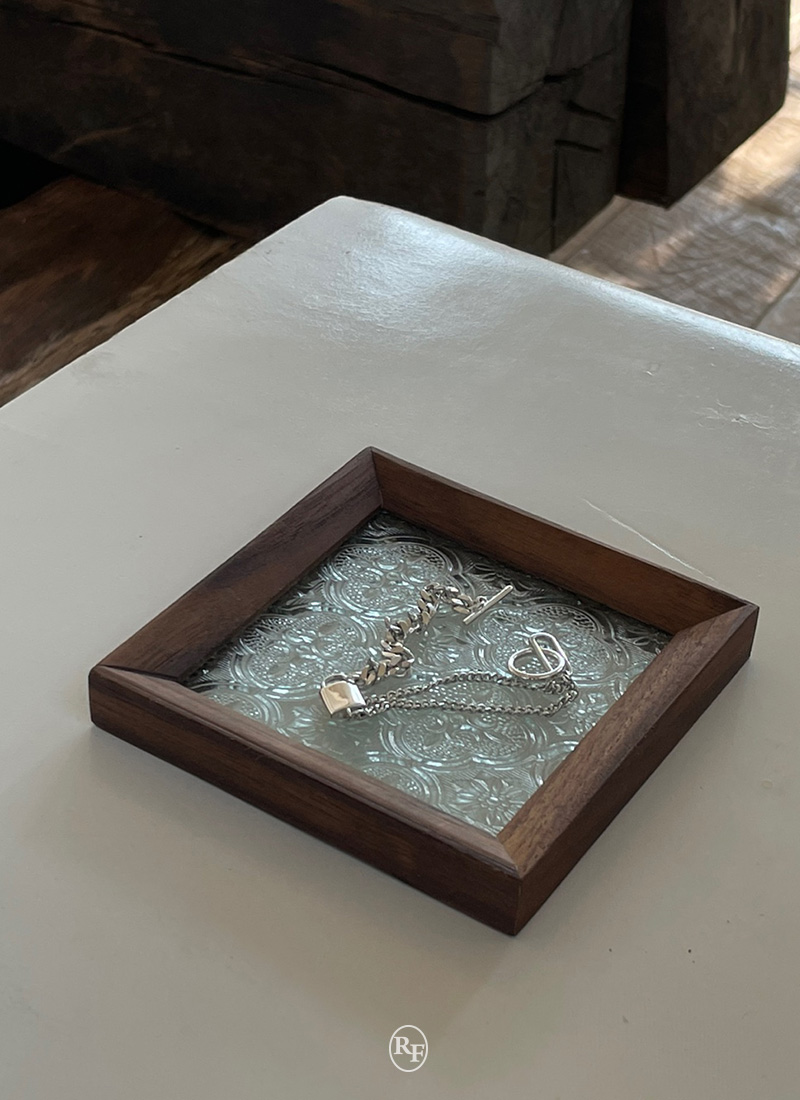 MINI FLORA WOOD JEWELRY TRAY