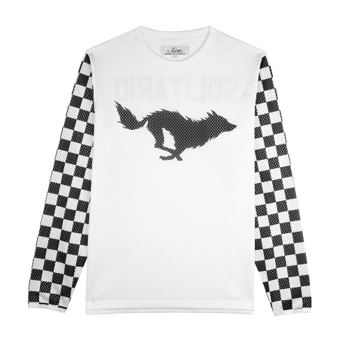 [엘솔리타리오]  El Solitario Wolf Checkered Sleeves MX Heavy Duty Jersey