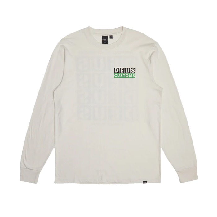 [데우스] DEUS EX MACHINA Tictac Long Sleeve Tee Vintage White