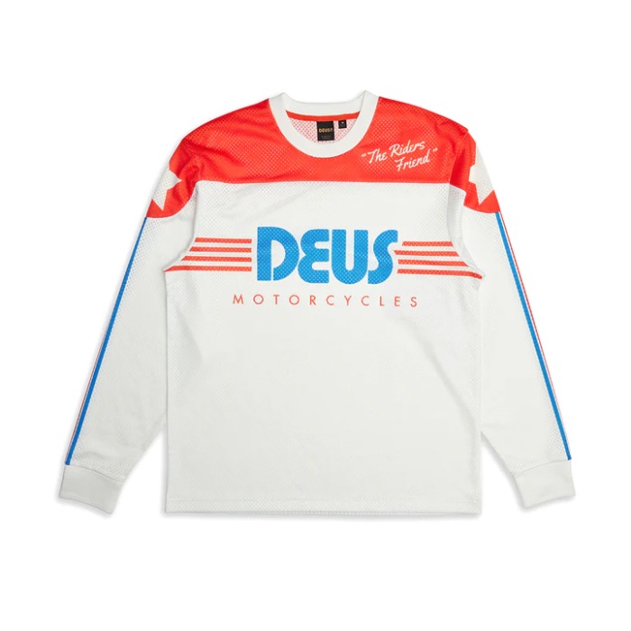 [데우스] DEUS EX MACHINA Fantasma Moto Jersey White Combo