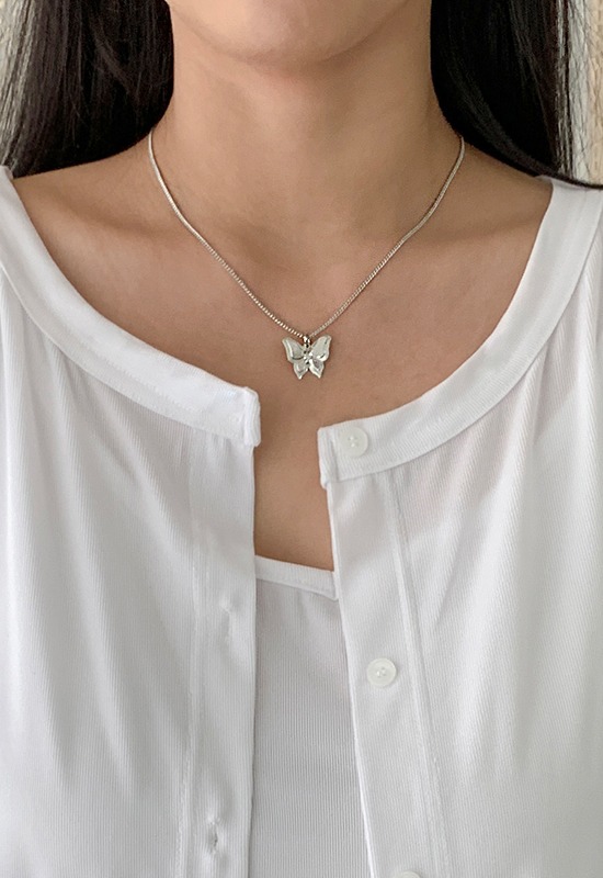솔리드 나비 necklace (2color)