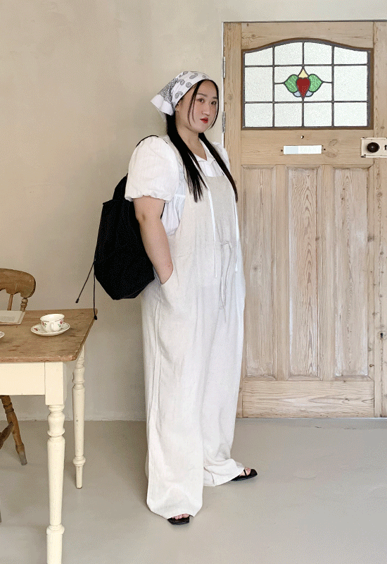 모와 linen jumpsuit (2color)