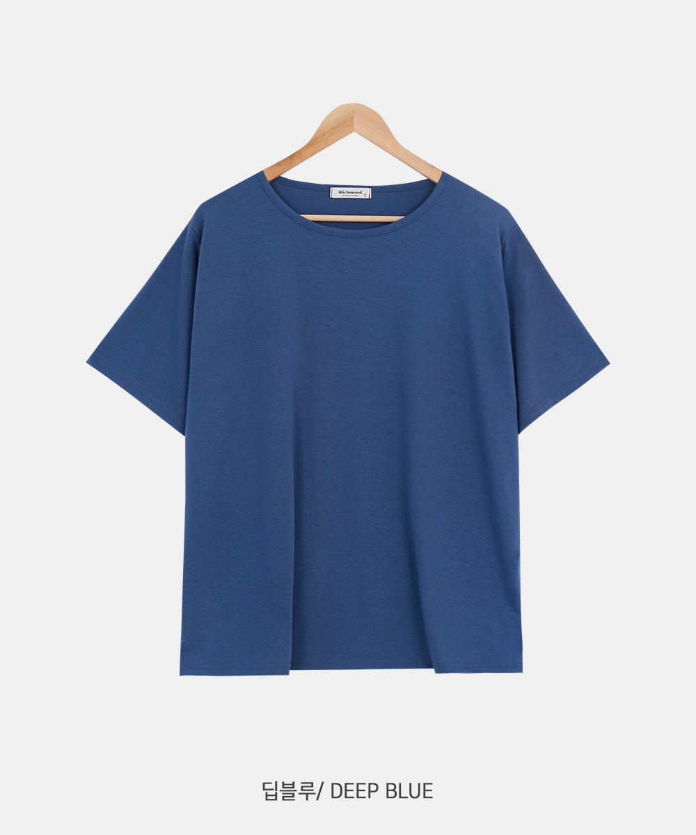 반팔 티셔츠 네이비블루 색상 이미지-S15L20