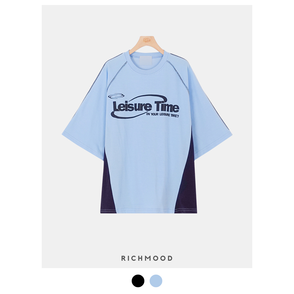 반팔 티셔츠 라벤더 색상 이미지-S1L2