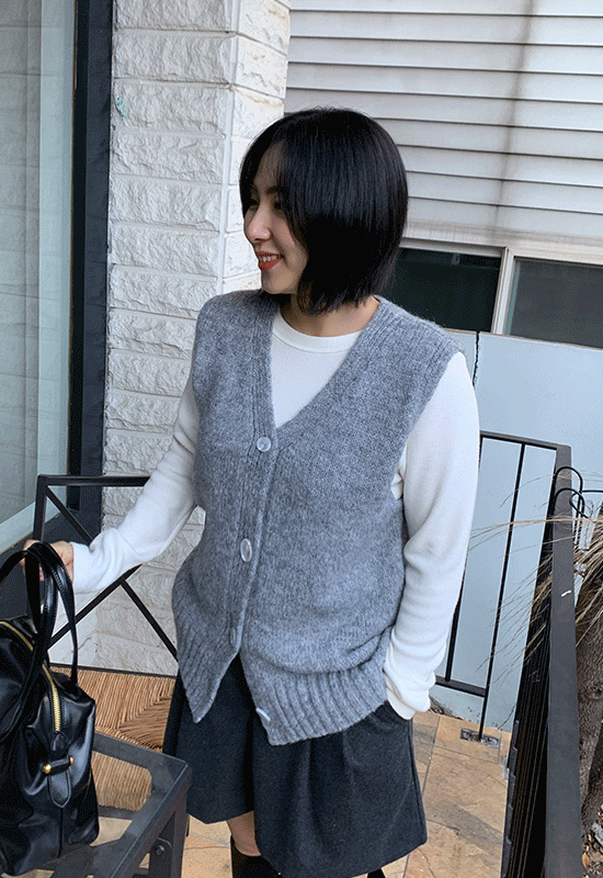 디그 knit vest (5color)
