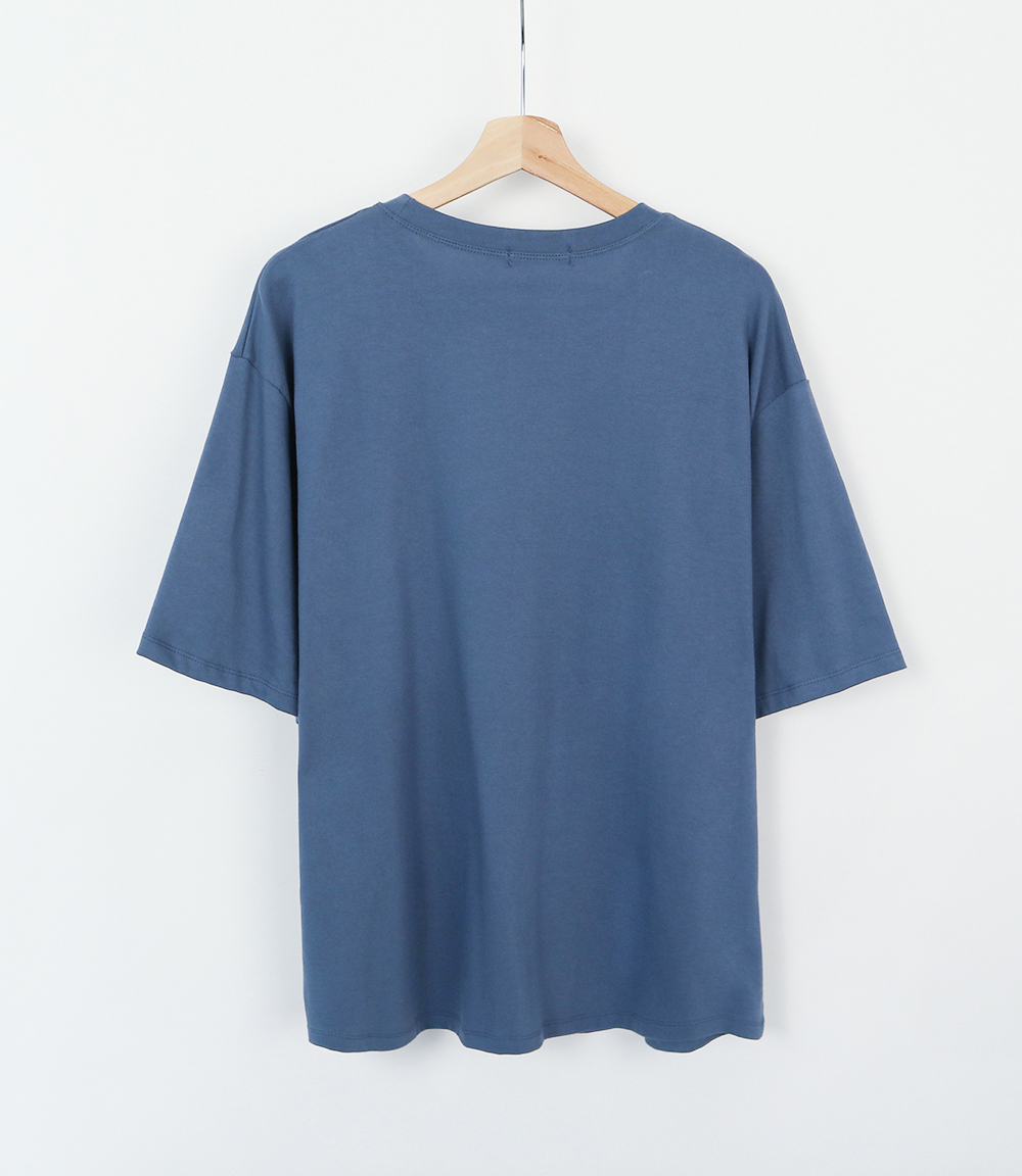 반팔 티셔츠 네이비블루 색상 이미지-S1L20