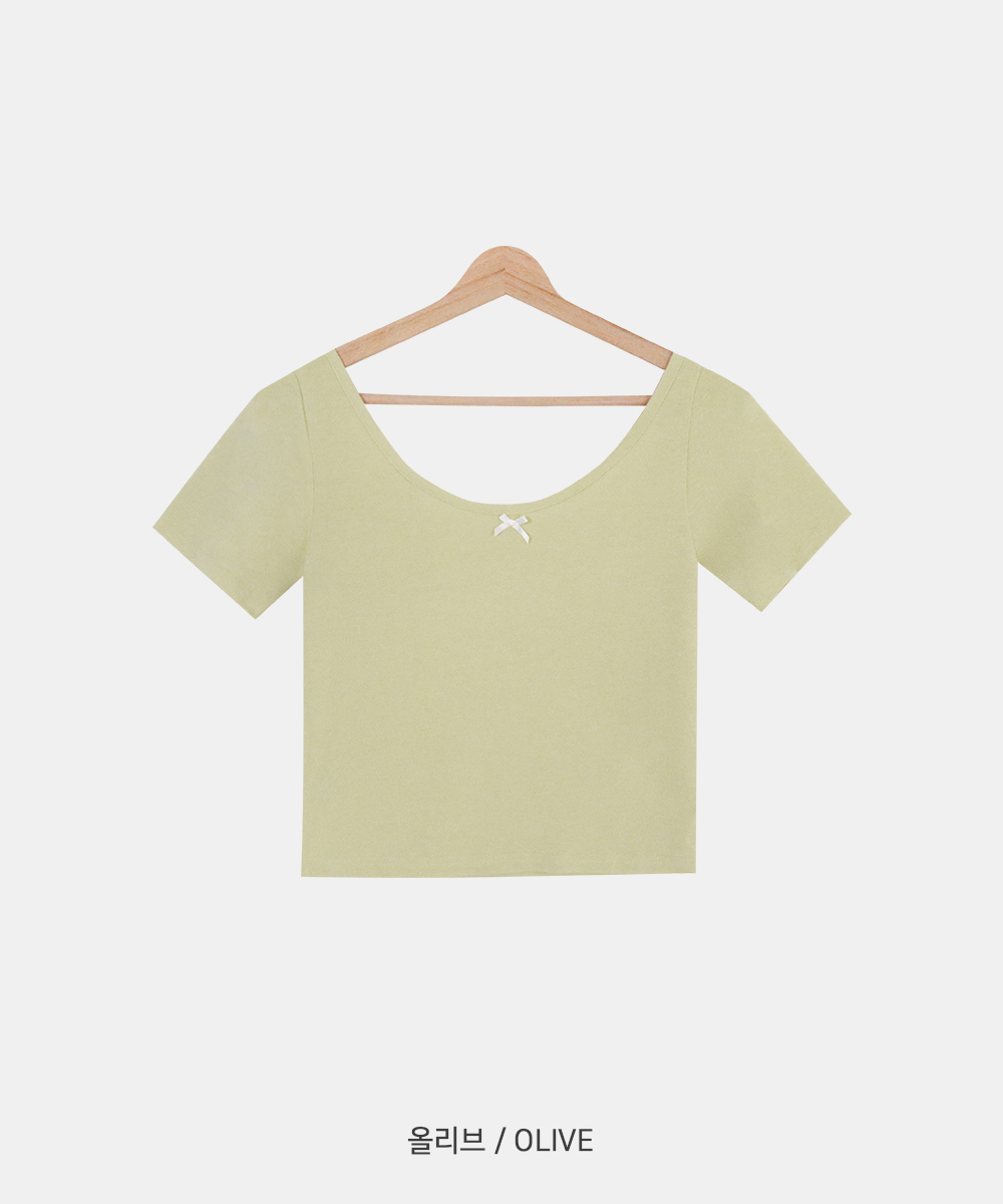 반팔 티셔츠 아이보리 색상 이미지-S1L32