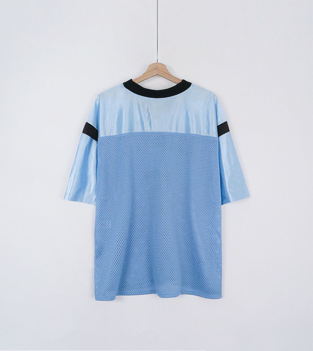 반팔 티셔츠 블루 색상 이미지-S1L32