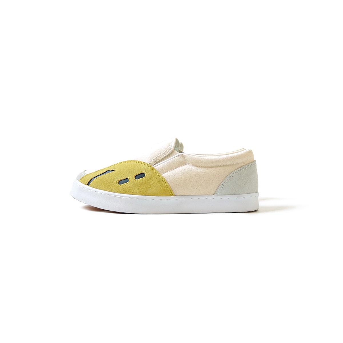 【KAPITAL】RAIN SMILE SLOP-ON SHOES 'ECRU' RAIN SMILE | Slop On Shoes | Ecru x Blue – HANSEN Garments