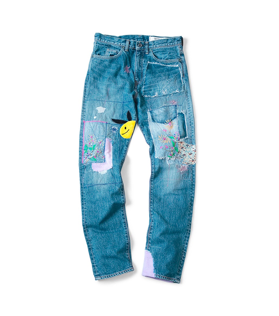 [KAPITAL] 14OZ DENIM 5P OKABILLY (CONYBOWY GYPSY PATCH REMAKE) 'IDG'