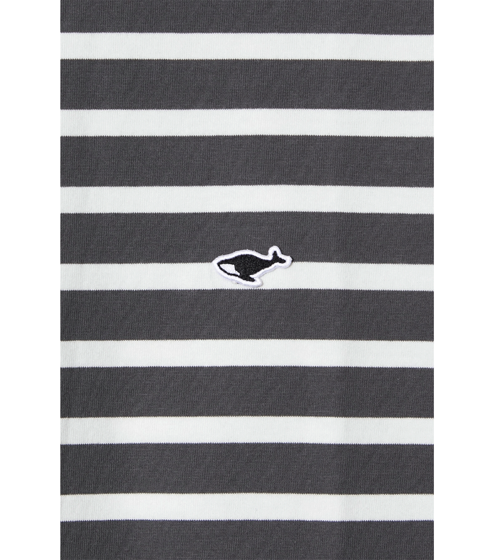 NEITHERS] BASIC STRIPE S/S T-SHIRT 'CHARCOAL STRIPE' - RINOSTORE