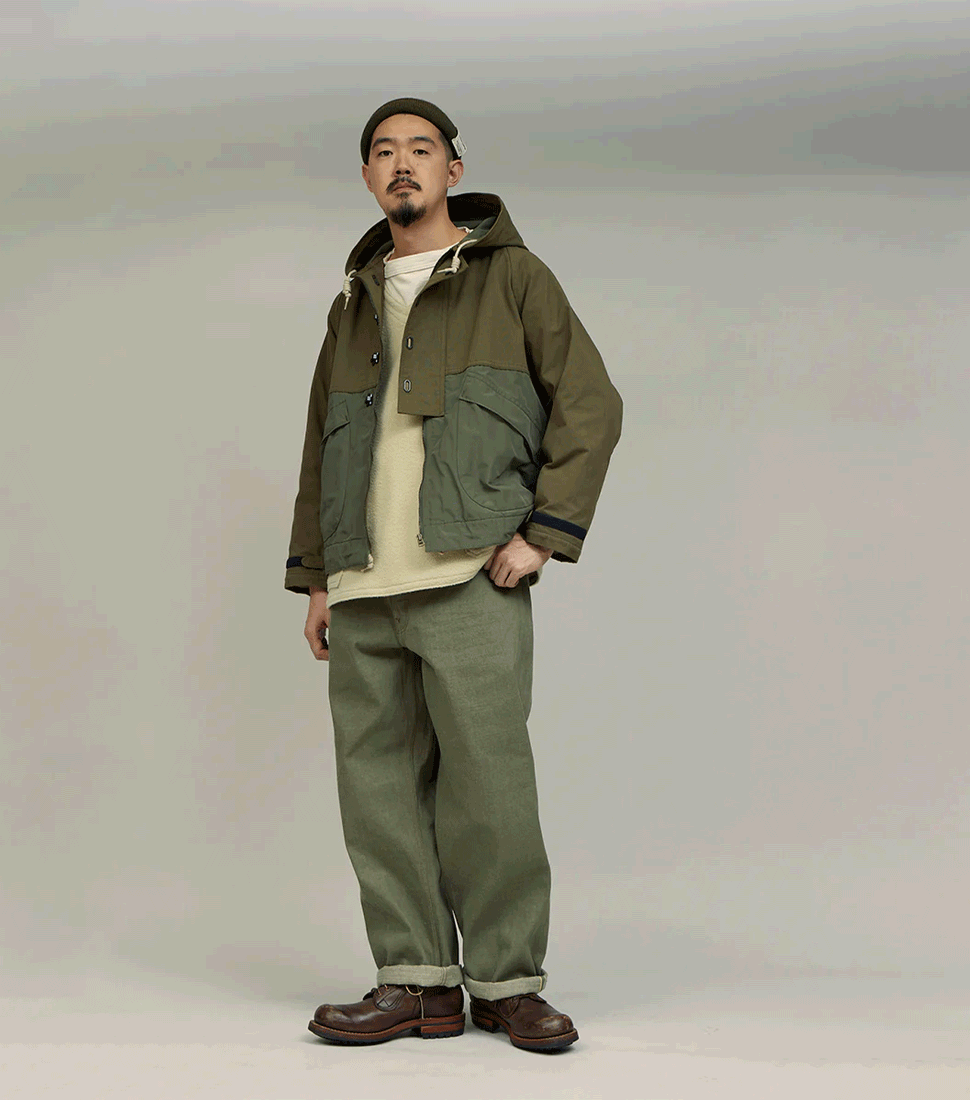 NIGEL CABOURN]DECK JACKET - HALFTEX'GREEN' - RINOSTORE