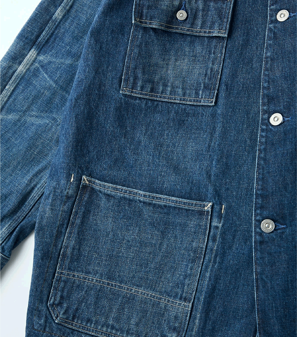 OLD JOE BRAND] 241OJ-JK17 HAMPTON CHORE JACKET (FADE INDIGO
