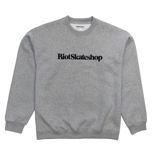 Embroidered Crewneck - Heather Grey