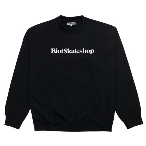 Embroidered Crewneck - Black