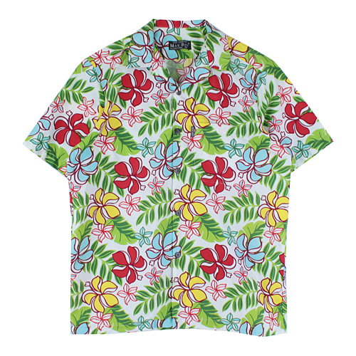 JPN 코튼100% 하와이안 패턴 셔츠
