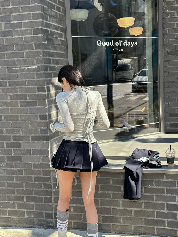 cabra pleats skirt - navy