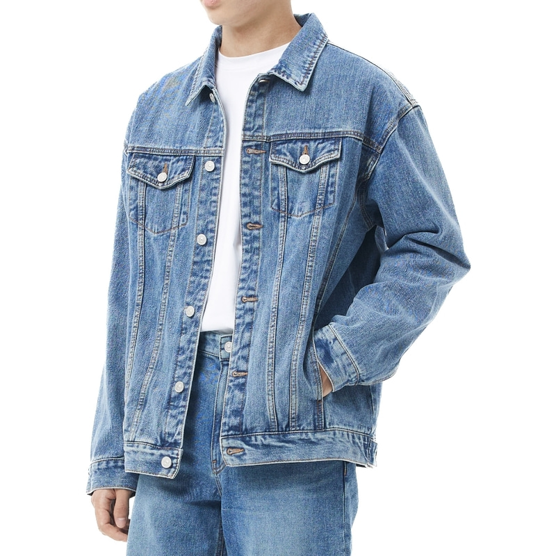 2724 Washing denim jacket (M.blue)